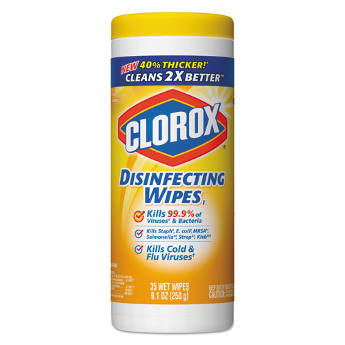 Disinfecting Wipes, 7 x 8, Citrus Blend, 35/Canister