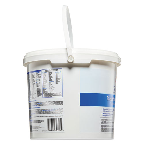 Image of Bleach Germicidal Wipes, 12 x 12, Unscented, 110/Canister, 2/Carton