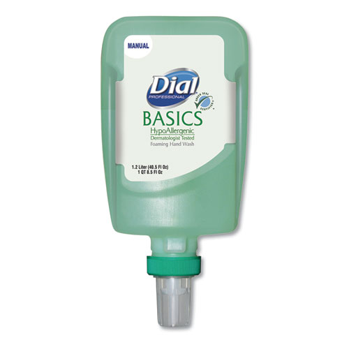 Dial® Professional Basics Hypoallergenic Foaming Hand Wash Refill for FIT Manual Dispenser, Honeysuckle, 1.2 L