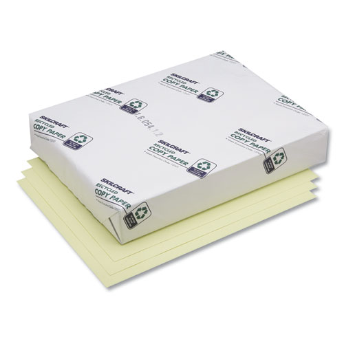 7530010775387 SKILCRAFT Bond Paper, 92 Bright, 20 lb Bond Weight, 8.5 x 11, Yellow, 500 Sheets/Ream, 10 Reams/Carton