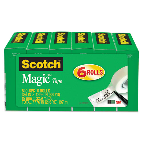 Scotch® Magic Tape Refill, 1" Core, 0.5" x 36 yds, Clear