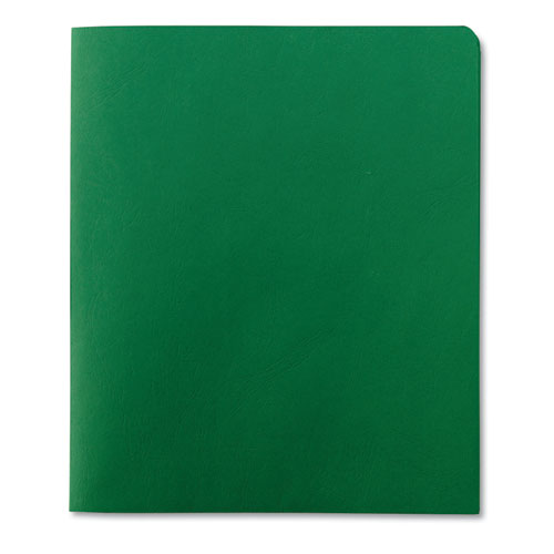 Image of Smead™ Two-Pocket Folder, Textured Paper, 100-Sheet Capacity, 11 X 8.5, Green, 25/Box