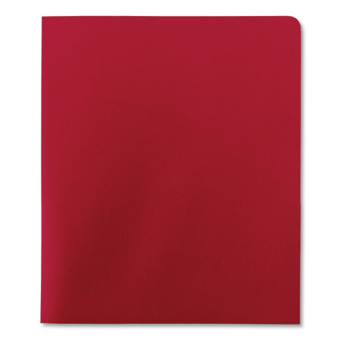 Image of Smead™ Two-Pocket Folder, Textured Paper, 100-Sheet Capacity, 11 X 8.5, Red, 25/Box