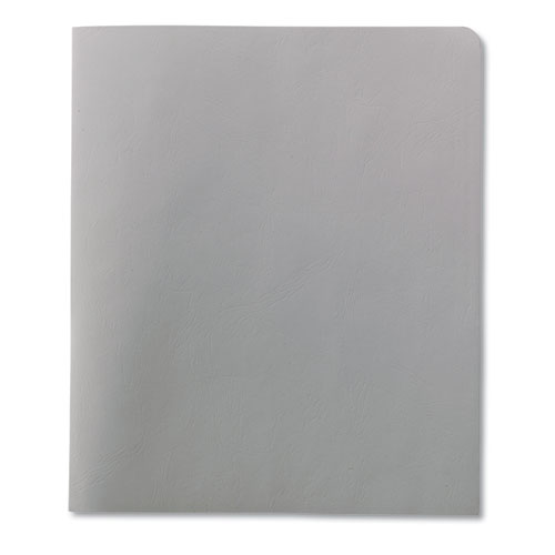 Two-Pocket Folder, Textured Paper, White, 25/Box