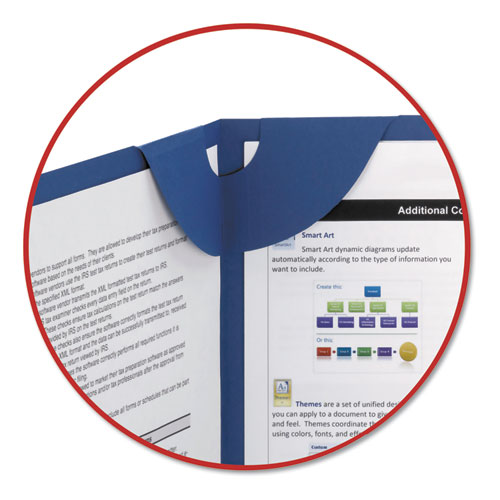 Lockit Two-Pocket Folder, Textured Paper, 11 x 8 1/2, DK Blue, 25/BX