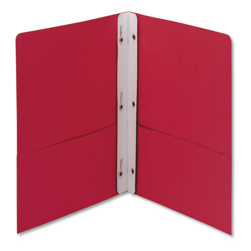 Image of Smead™ 2-Pocket Folder Withtang Fastener, Letter, 1/2" Cap, Red, 25/Box