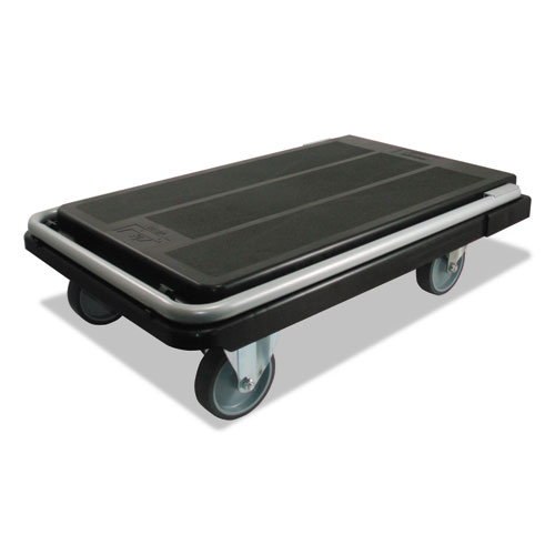 Image of Deflecto® Heavy-Duty Platform Cart, 300 Lb Capacity, 21 X 32.5 X 37.5, Black