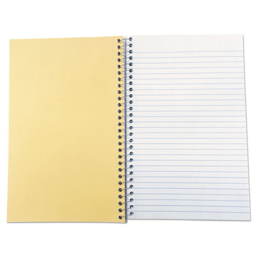 Wirebound Notebook, 3 Subjects, Medium/College Rule, Black Cover, 9.5 x 6, 120 Sheets
