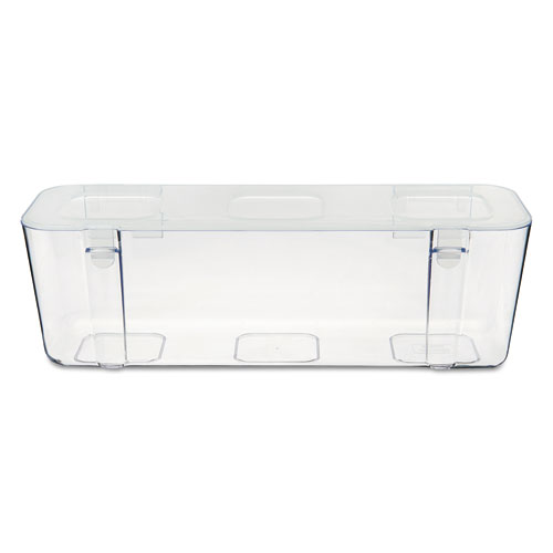Image of Stackable Caddy Organizer, Large, Plastic, 13.24 x 4 x 4.38, White