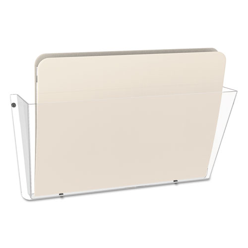 Image of Unbreakable DocuPocket Wall File, Letter Size, 14.5" x 3" x 6.5", Clear