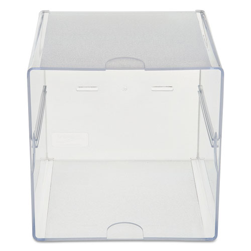 Stackable Cube Organizer, 1 Compartment, 6 x 6 x 6, Plastic, Clear