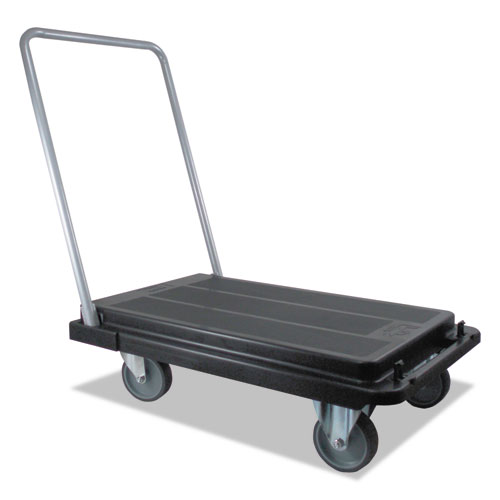 Image of Deflecto® Heavy-Duty Platform Cart, 300 Lb Capacity, 21 X 32.5 X 37.5, Black