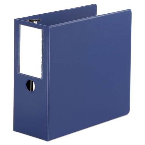 Deluxe Non-View D-Ring Binder with Label Holder, 3 Rings, 5" Capacity, 11 x 8.5, Royal Blue