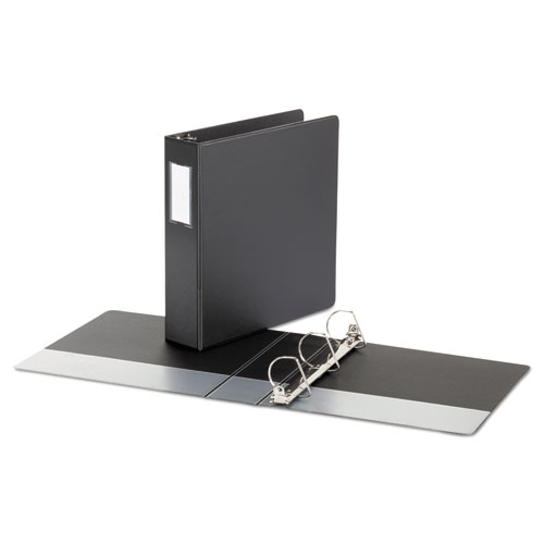 Image of Universal® Deluxe Non-View D-Ring Binder With Label Holder, 3 Rings, 2" Capacity, 11 X 8.5, Black