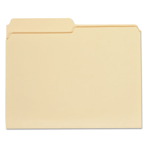UNIVERSAL File Folders 1/2 Cut One-Ply Top Tab Letter Manila 100/Box 12112