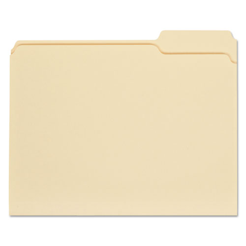 Top Tab Manila File Folders, 1/3-Cut Tabs, Right Position, Letter Size, 11 pt. Manila, 100/Box | by Plexsupply