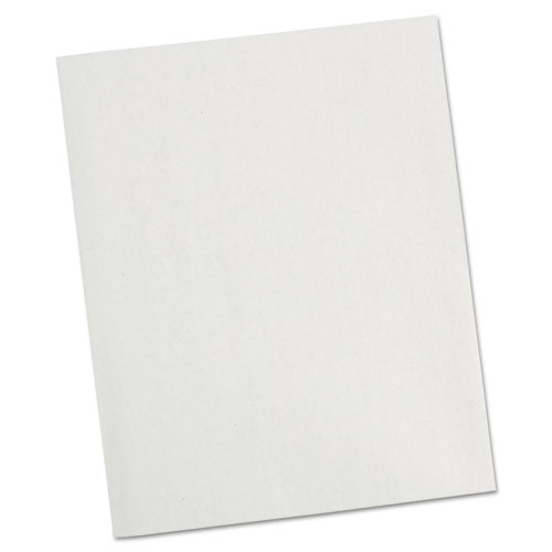 Two-Pocket Portfolio, Embossed Leather Grain Paper, White, 25/Box
