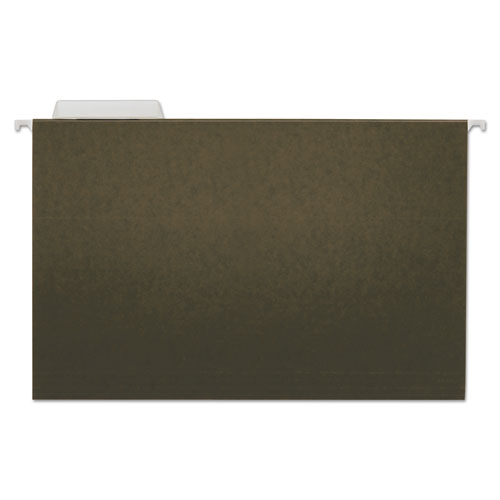 Image of Universal® Hanging File Folders, Legal Size, 1/3-Cut Tabs, Standard Green, 25/Box