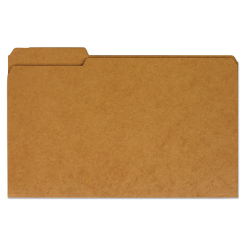 Letter Two-Ply Dark Kraft File Folders 1/3 Cut Top Tab 100/Box Brown 