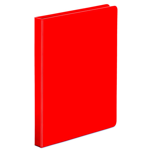 Image of Universal® Economy Non-View Round Ring Binder, 3 Rings, 0.5" Capacity, 11 X 8.5, Red