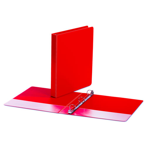 Image of Universal® Economy Non-View Round Ring Binder, 3 Rings, 1" Capacity, 11 X 8.5, Red