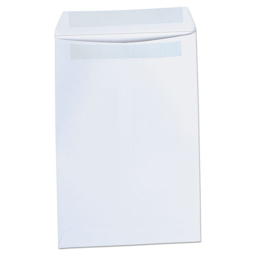 Image of Universal® Self-Stick Open End Catalog Envelope, #1, Square Flap, Self-Adhesive Closure, 6 X 9, White, 100/Box