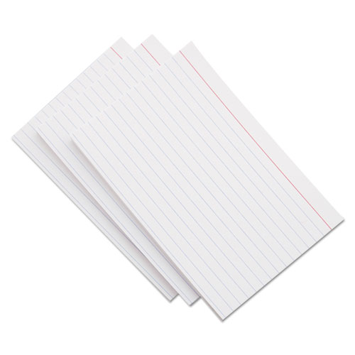 Ruled Index Cards, 3 x 5, White, 100/Pack | by Plexsupply