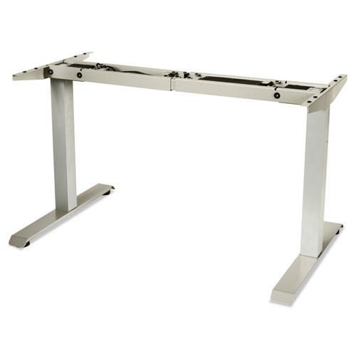 Image of Alera® Adaptivergo Sit-Stand Two-Stage Electric Height-Adjustable Table Base, 48.06" X 24.35" X 27.5" To 47.2", Gray