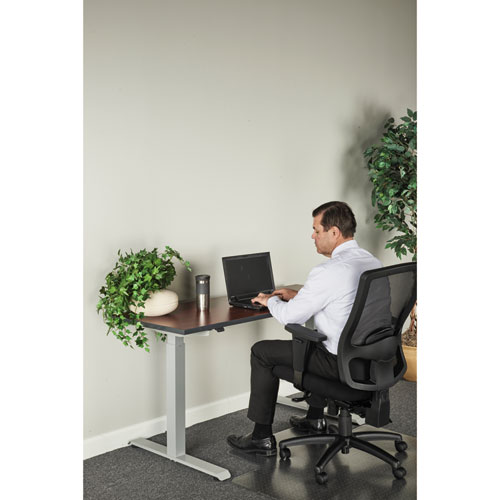 Image of Alera® Adaptivergo Sit-Stand Two-Stage Electric Height-Adjustable Table Base, 48.06" X 24.35" X 27.5" To 47.2", Gray
