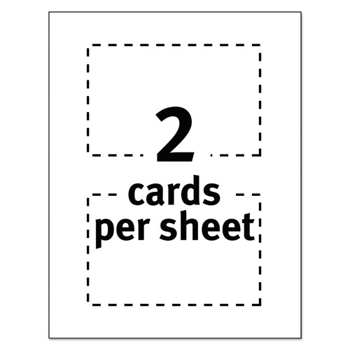Image of Printable Postcards, Inkjet, 85 lb, 4 x 6, Matte White, 100 Cards, 2 Cards/Sheet, 50 Sheets/Box