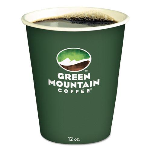 Paper Hot Cups, 12 oz, Green Mountain Design, Multicolor, 50/Pack