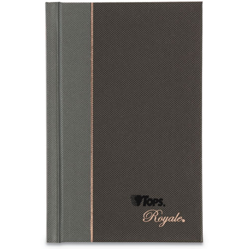 ROYALE CASEBOUND BUSINESS NOTEBOOK, COLLEGE, BLACK/GRAY, 5.5 X 3.5, 96 SHEETS