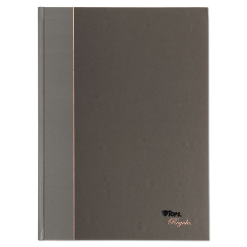 Royale Casebound Business Notebook, College, Black/Gray, 11.75 x 8.25, 96 Sheets | by Plexsupply