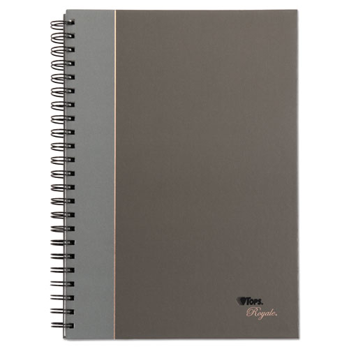 ROYALE WIREBOUND BUSINESS NOTEBOOK, COLLEGE, BLACK/GRAY, 11.75 X 8.25, 96 SHEETS