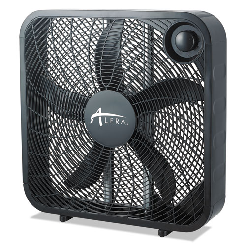 3-SPEED BOX FAN, BLACK