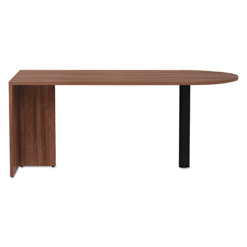 Image of Alera® Valencia Series D-Top Desk, 71" X 29.5" X 29.5", Modern Walnut