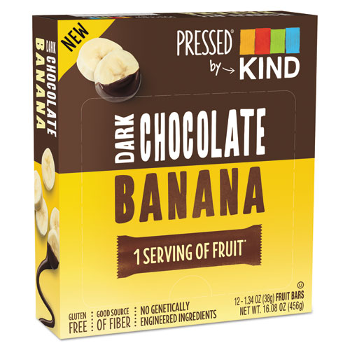 Pressed by KIND Bars, Dark Chocolate Banana, 1.34 oz, 12/Pack