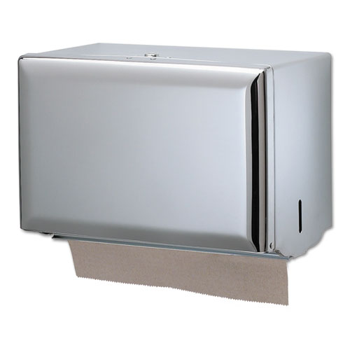 Singlefold Paper Towel Dispenser, Chrome, 10 3/4 x 6 x 7 1/2 | by Plexsupply