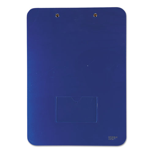 Unbreakable Recycled Clipboard, 1/4" Capacity, 8 1/2 x 11, Blue