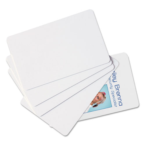 Image of SICURIX Blank ID Card, 2 1/8 x 3 3/8, White, 100/Pack