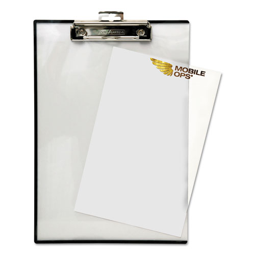 Quick Reference Clipboard, 0.5" Clip Capacity, Holds 8.5 x 11 Sheets, Clear