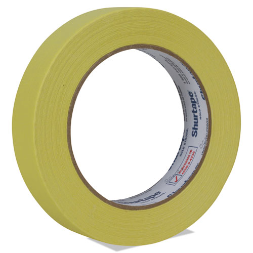 Color Masking Tape, 3" Core, 0.94" x 60 yds, Yellow