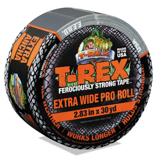 T-REX+Ferociously+Strong+Tape+-+30+yd+Length+x+2.83%26quot%3B+Width+-+Polyethylene%2C+Cloth+-+1+%2F+Roll+-+Silver