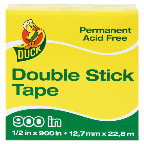 Image of Duck® Permanent Double-Stick Tape, 1" Core, 0.5" X 75 Ft, Clear