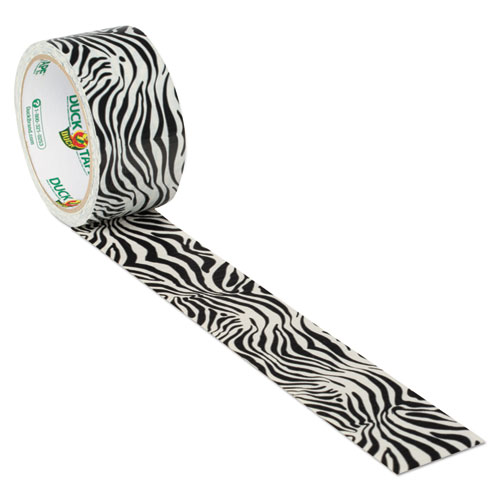 Image of Duck® Colored Duct Tape, 3" Core, 1.88" X 10 Yds, Black/White Zebra