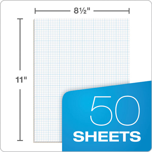 Cross Section Pads, 10 sq/in Quadrille Rule, 8.5 x 11, White, 50 Sheets