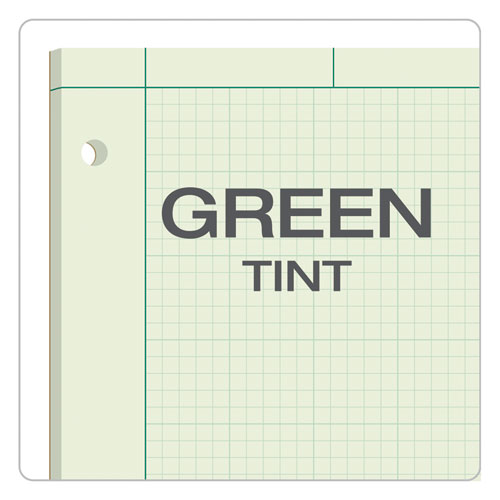 Image of Engineering Computation Pads, Cross-Section Quadrille Rule (5 sq/in, 1 sq/in), Green Cover, 100 Green-Tint 8.5 x 11 Sheets
