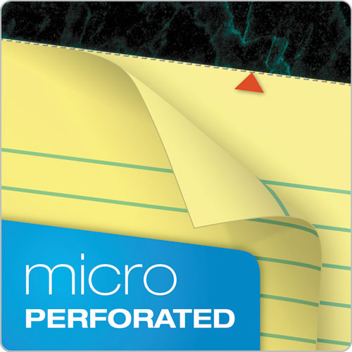 Docket Ruled Perforated Pads, Wide/Legal Rule, 8.5 x 11.75, Canary, 50 Sheets, 12/Pack