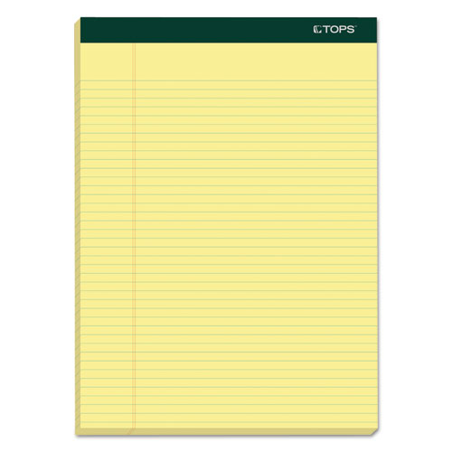 DOUBLE DOCKET RULED PADS, NARROW RULE, 8.5 X 11.75, CANARY, 100 SHEETS, 6/PACK