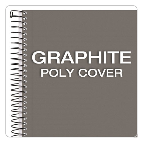 Image of Tops™ Color Notebooks, 1-Subject, Narrow Rule, Graphite Cover, (100) 8.5 X 5.5 White Sheets